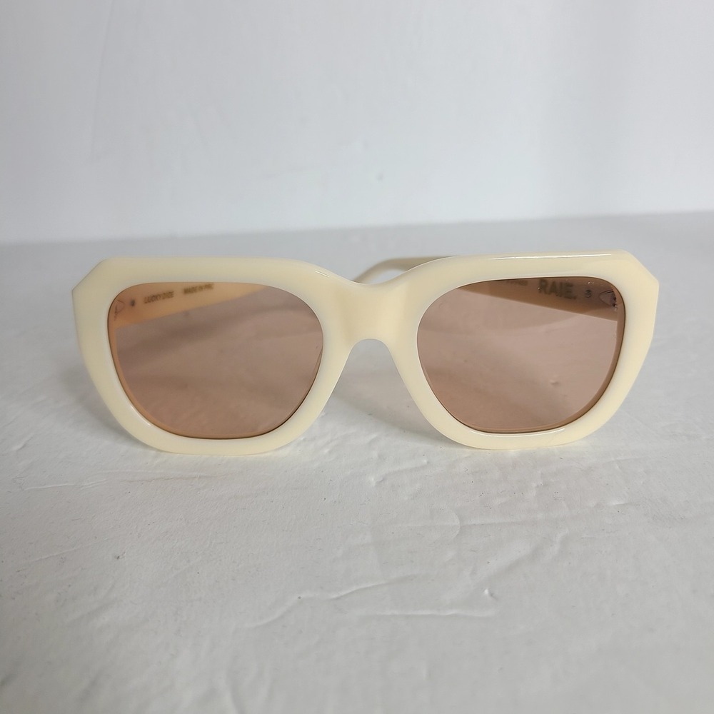 Raie Eyewear Lucky Dice Cream Rounded Square‎ Sunglasses